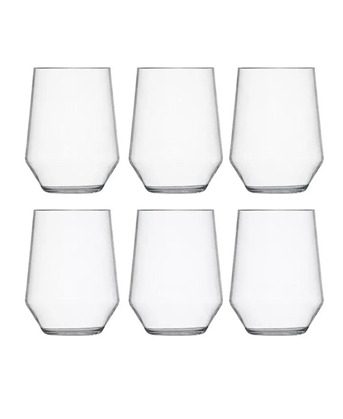 Sole Outdoor Stemless Wine Glasses, 19oz - Set of 6