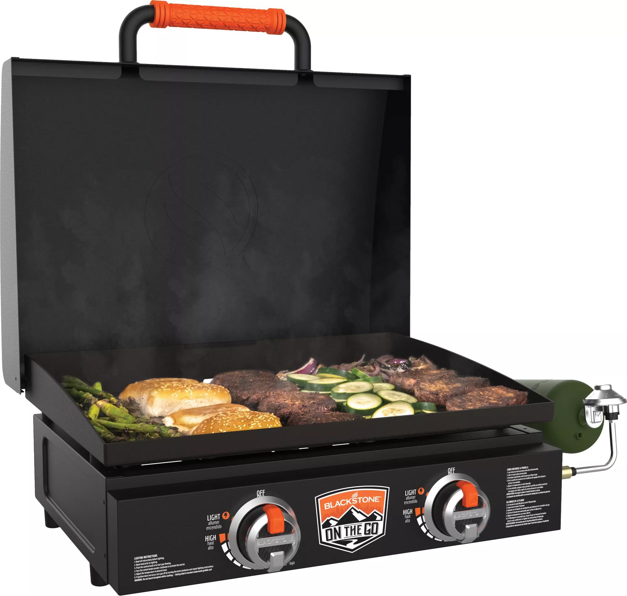 Blackstone 22” On The Go Griddle with Hood, Black/Orange