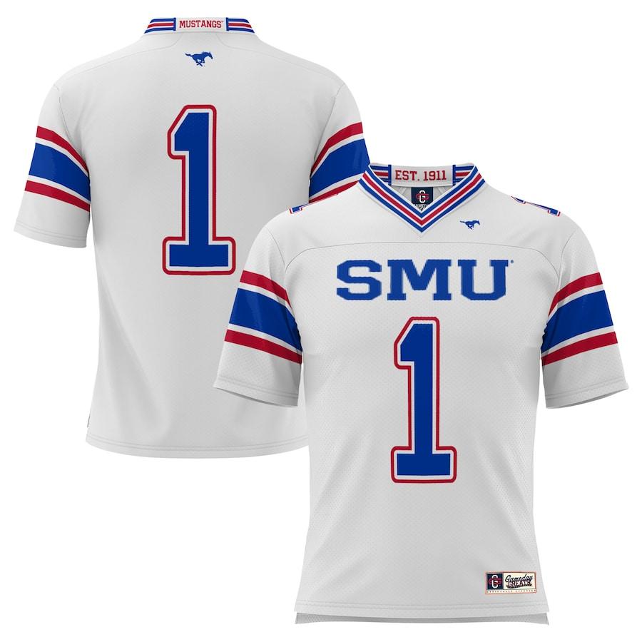 #1 SMU Mustangs GameDay Greats Endzone Football Jersey