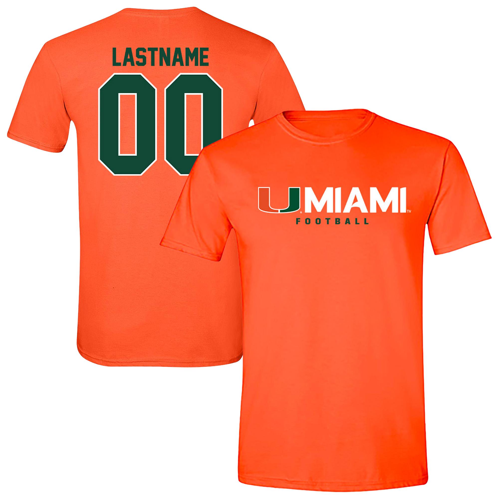 Unisex Orange Miami Hurricanes Collegiate Football NIL Pick-A-Player T-Shirt