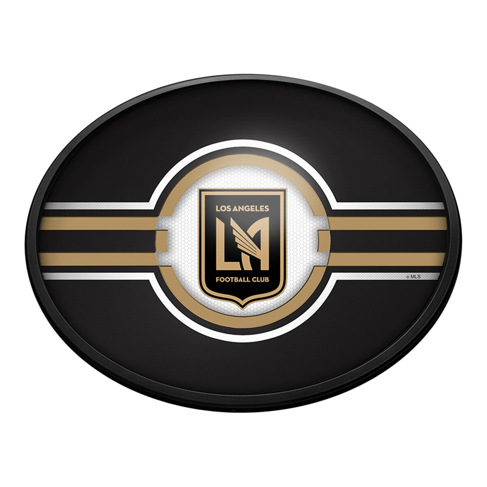 LAFC 18'' x 14'' Slimline Illuminated Striped Oval Wall Sign