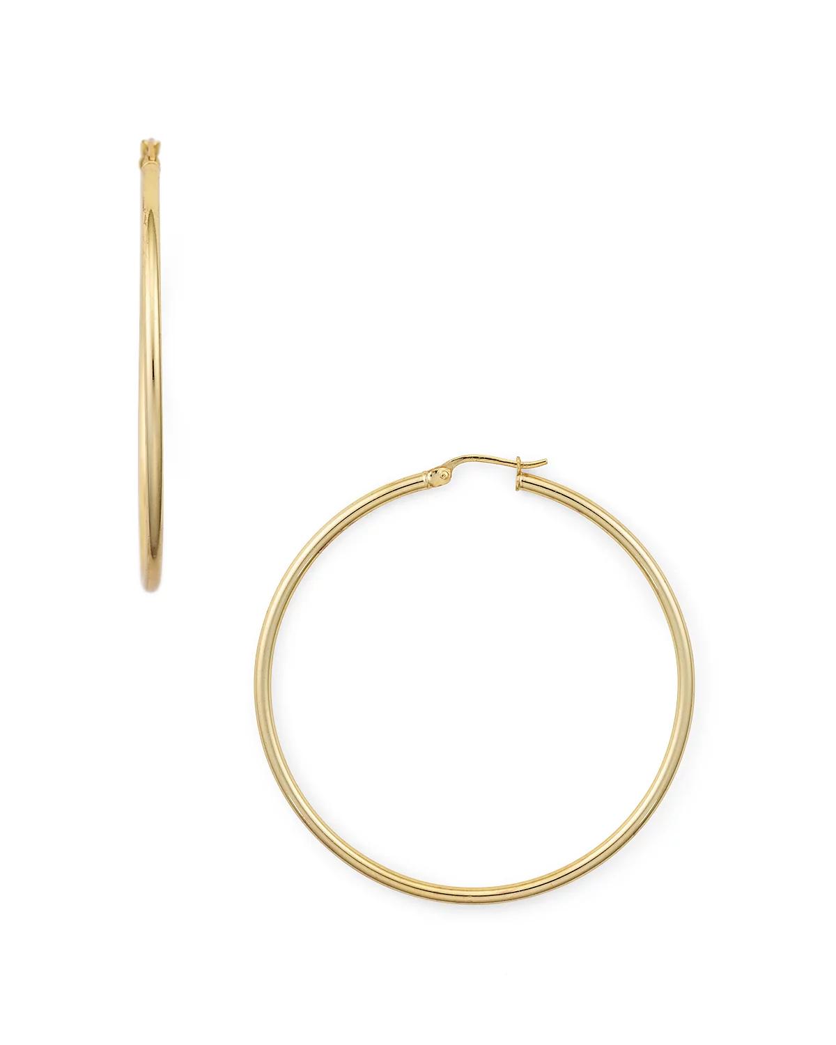 Medium Hoop Earrings in 18K Gold-Plated Sterling Silver or Sterling Silver - Exclusive