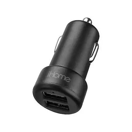 3.4A, 2 USB DC Car Charger, Black
