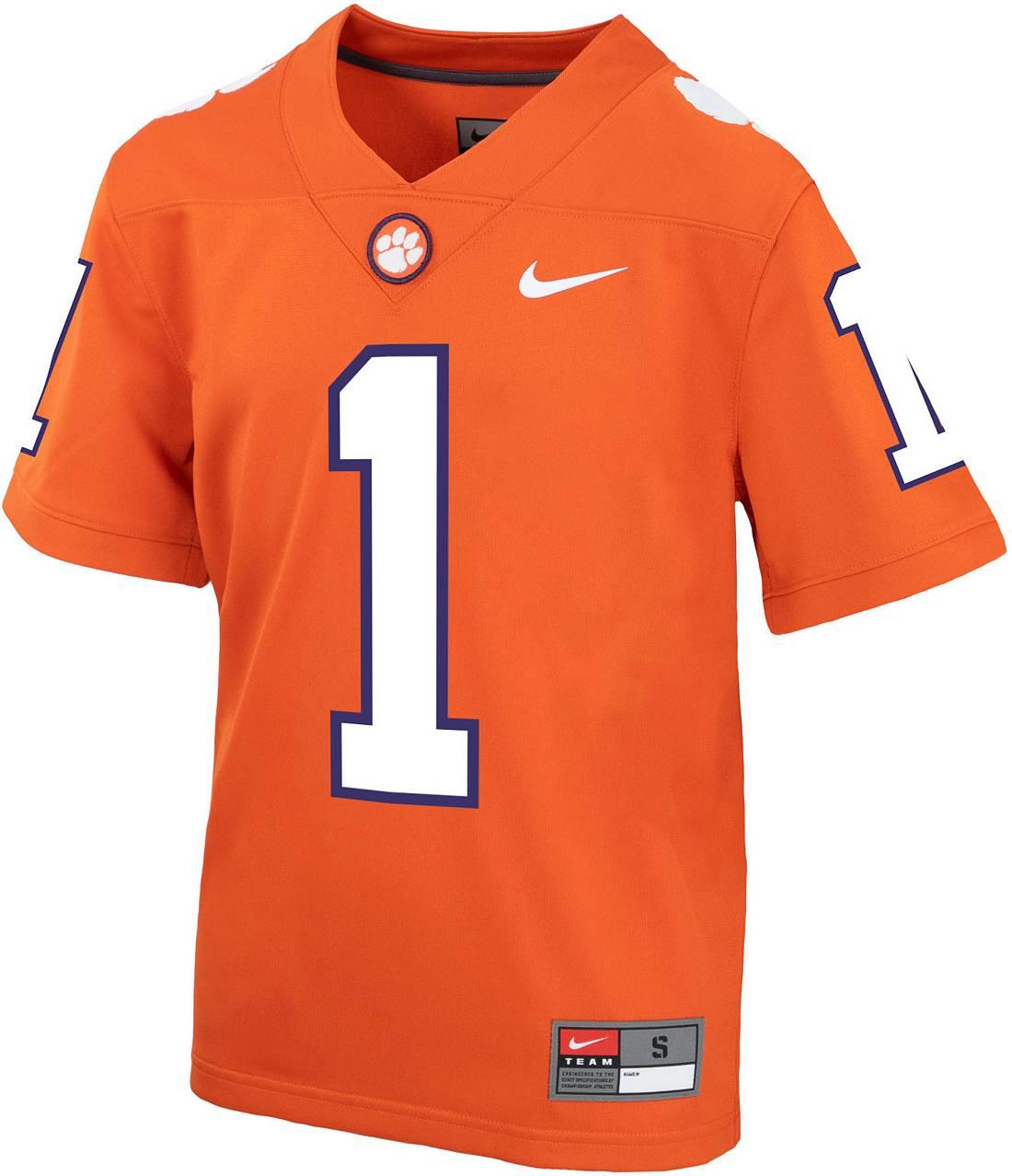 Nike Little Kids' Clemson Tigers #1 Orange Untouchable Game Football Jersey
