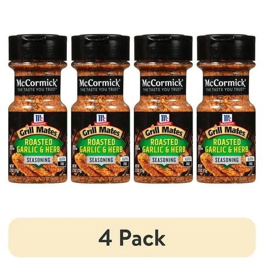 (4 pack) McCormick Grill Mates Gluten Free Roasted Garlic & Herb Seasoning  2.75 oz Bottle