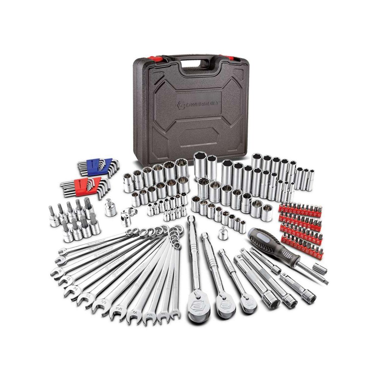 Powerbuilt 152 Piece Master Tool Set with Sockets, Ratchets, and Wrenches - Black