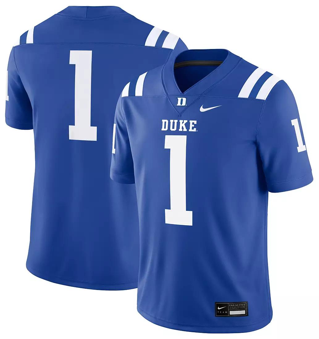 Nike Men's Duke Blue Devils #1 Duke Blue Dri-FIT Replica Football Game Jersey