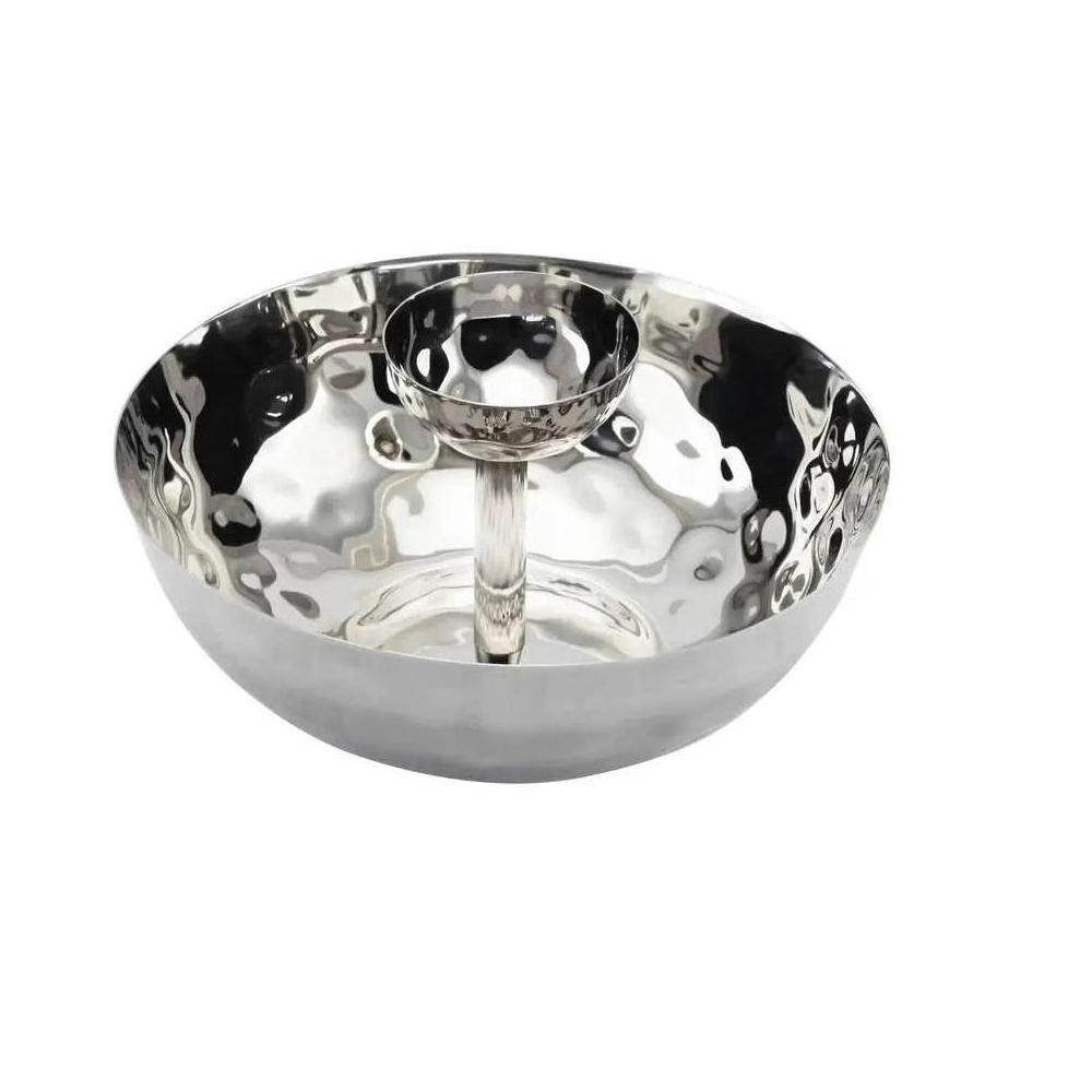 Inox Artisans Hammered Chip & Dip Bowl