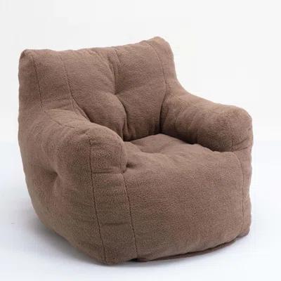 Teddy Fabric Bean Bag Chair Filled With Memory Sponge