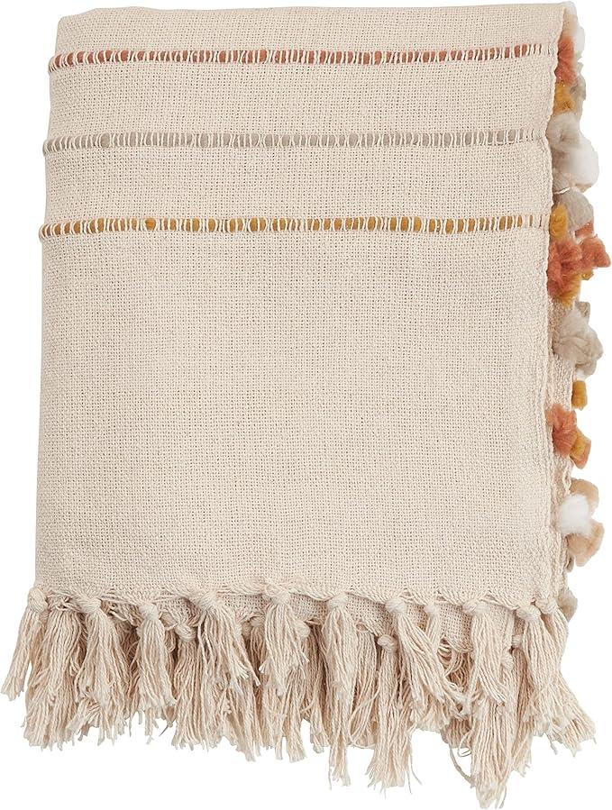 SARO LIFESTYLE Striped Throw Blanket